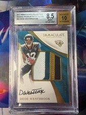 2017 Panini Immaculate Dede Westbrook  Premium Rookie /99 Patch On Card Auto Rc. rookie card picture