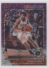 2019-20 Panini NBA Hoops Premium Stock Purple Disco Prizm Jalen Lecque #254 09iq