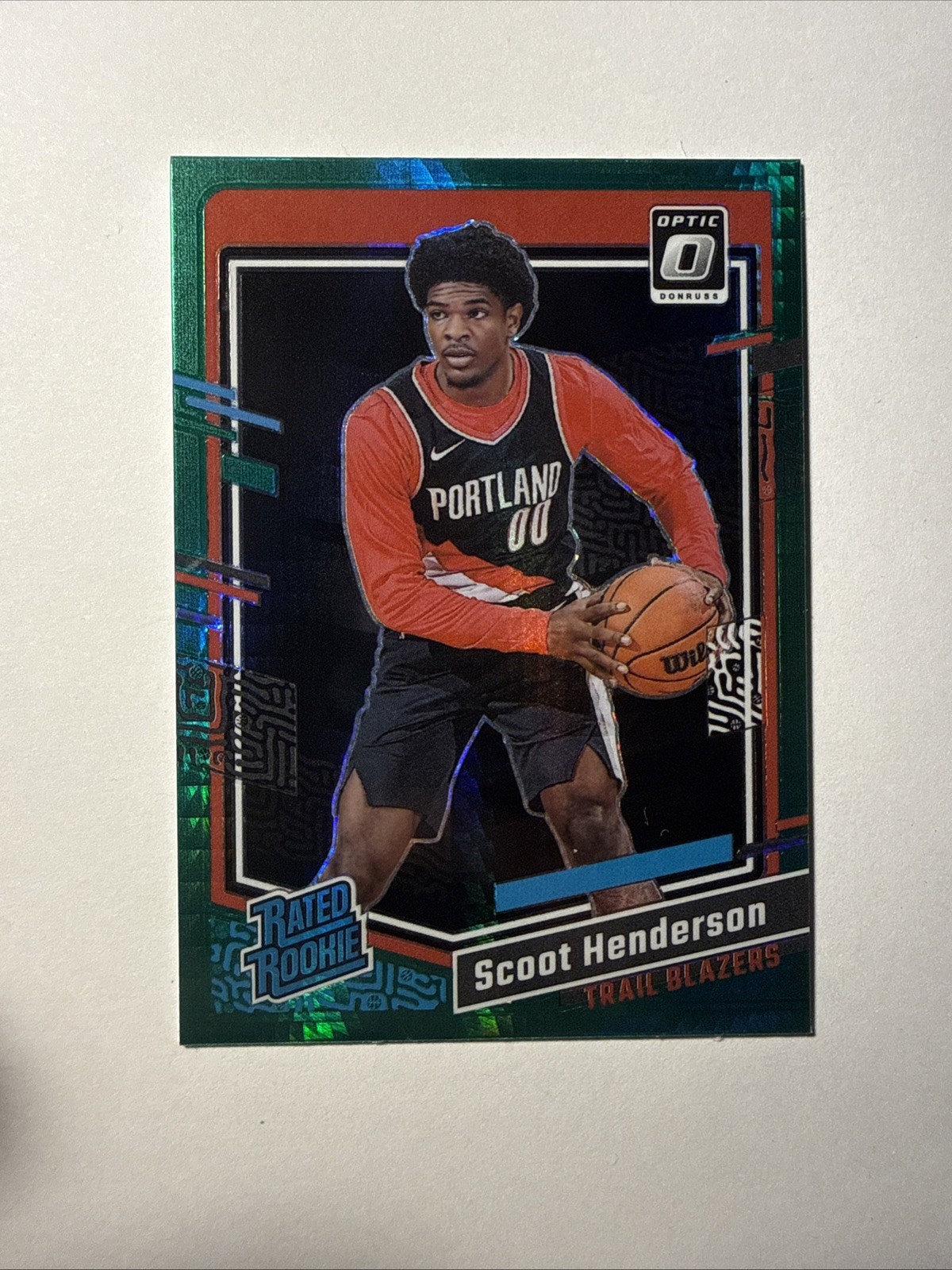 2023-24 Panini Donruss Optic - Rated Rookie Scoot Henderson #239 Green Hyper(RC)