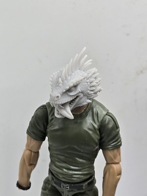 3d Printed SOLAR REPTILE HEAD 1:18 3 3/4'' GI Joe 25th Anniversary B132
