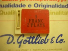 flipper Gottlieb, entrée de pièce