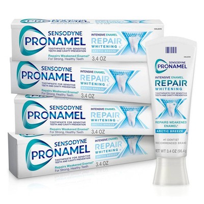 4-Pack Sensodyne Intensive Repair Toothpaste, Whitening, Arctic Breeze, 3.4 oz