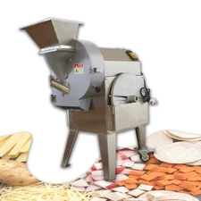 110V Commercial Single Head Fruit/Vegetable Slicing/Shredding/Dicing Cutter 750W
