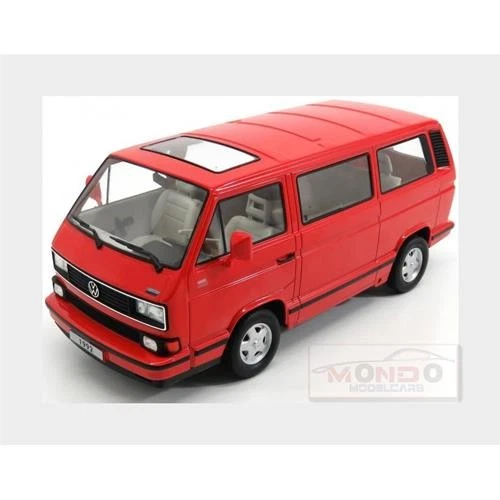 1:18 KK Scale Volkswagen T3 Multivan 1992 Red KKDC180142 Modellino - Immagine 2 di 3