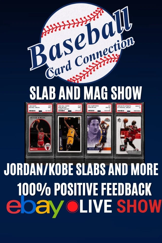 Slab and Mag Card Show Multi Sports ~ $1 Starts ~ Jordan/Kobe Slabs + More