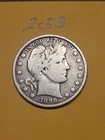 1898  Barber Half Dollar VG  Lot2-38