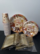 Thanksgiving Tableware Set Party Supplies - 180 Piece Set - 30 Guest Setting NEW