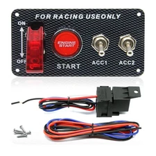 ZOOKOTO DC 12V Ignition Switch Panel 4 in 1 Car Engine Start Push Button Togg...