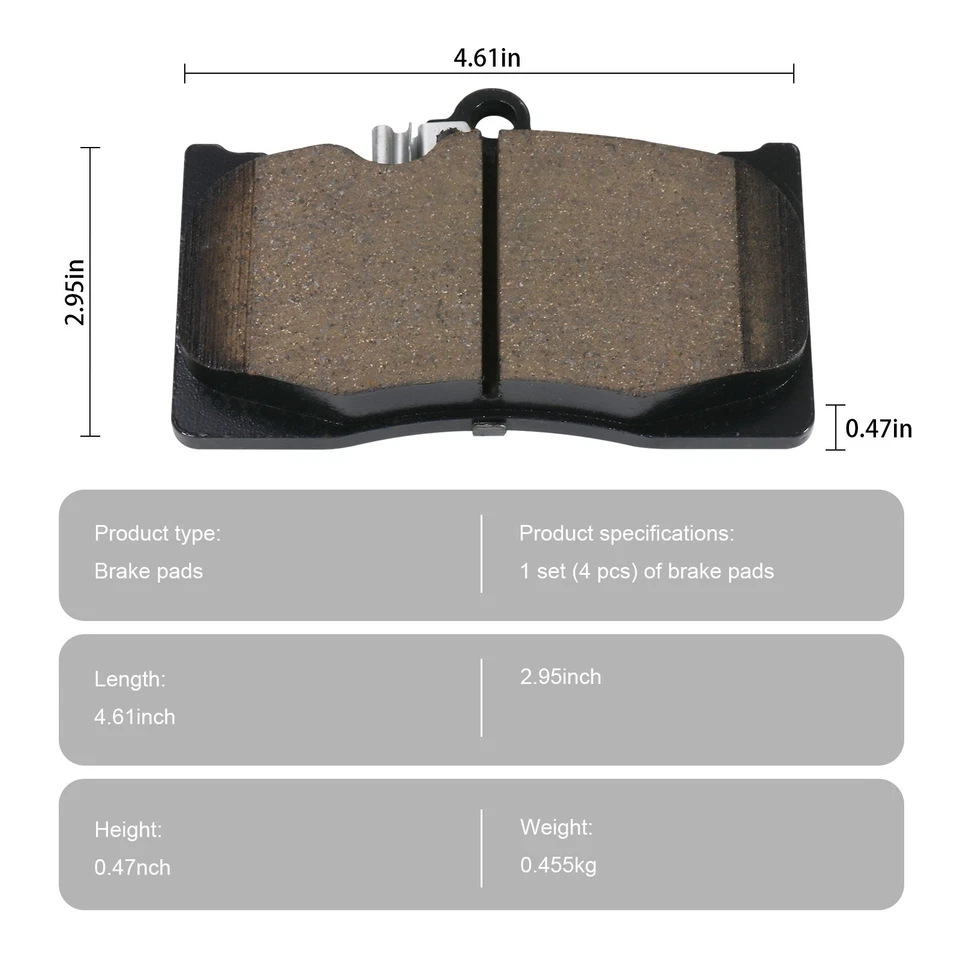 Pastillas de freno delanteras de cerámica para 2007 2008 2009 2010 - 2018 Lexus GS450H especificaciones OE Foto 3 de 4