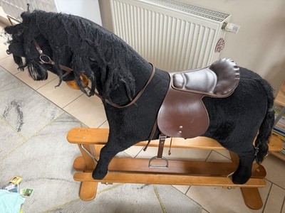 Edles Schaukelpferd - URANUS, Schaukeltier Reiten Pferd Holz Spielzeug Kinder +1