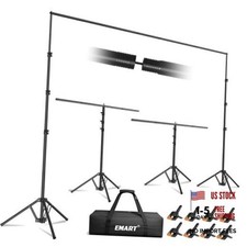 3-in-1 Backdrop Stand Kit 10x8.5 ft for Photography Studio, T 10x8.5ft Black