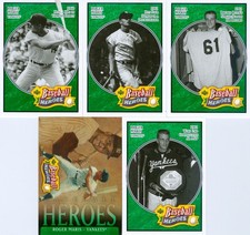 Lot of 5 Roger Maris 2005 Upper Deck Baseball Heroes Emerald Trading Cards
