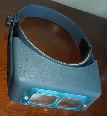 VINTAGE DONEGAN DUAL LENS OPTI VISOR ADJUSTABLE HEADBAND MAGNIFIER MADE U.S.A.