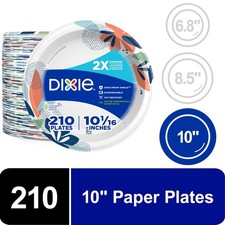 Dixie 10 Multi-Color Paper Plates Disposable ...