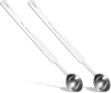 2 Pcs Teaspoons Measuring Spoon, 5 Gram Scoop, Stainless Steel Measuring Spoo...