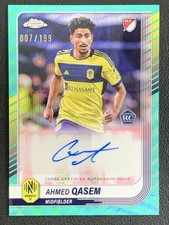 Ahmed Qasem 2025 Topps Chrome MLS Aqua Wave Auto RC /199 #CA-AQ