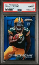 2014 Prizm Davante Adams Blue Prizm PSA 10 SSP Retail Blue Pop 5 Super Rare RC