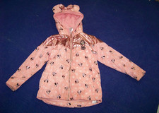 Girls Disney Minnie Mouse Hoodie Jacket with Ears and Bow - Size 7/8