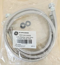 GE 4 ft Washer Inlet Hose 2 Pack Hot and Cold WX14X10005 NEW Sealed