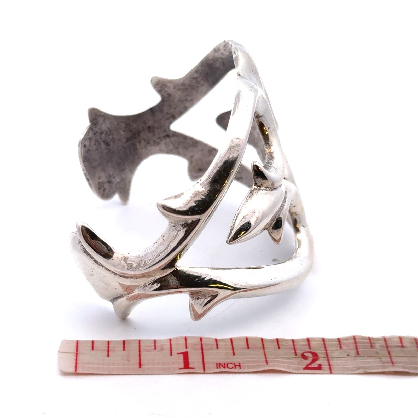 Artisan Sterling Silver Open Scroll Modernist Fle… - image 9