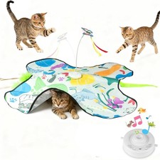 Interactive Cat Toys Rechargeable for 4 in 1 Hide and Seek Game, Moving