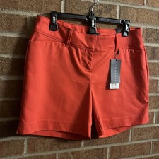 The Limited Women 6 Tailored Shorts Red Stretch 5" Chino Classic Americana NWT