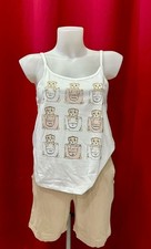 Nacshua Women's Fresh Cotton Narrow Shoulder Pajamas CARYN