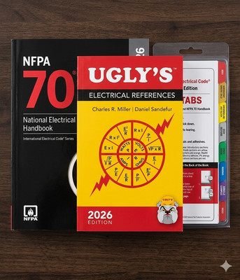 NFPA 70 2026 Handbook Hardcover Ugly's Ref  Spiral + Index TAB 2026 Cambo 3 book