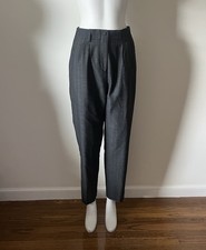 Greta Garbo Wool Gray High Rise Size 2 Women  s Pants Made In Italy