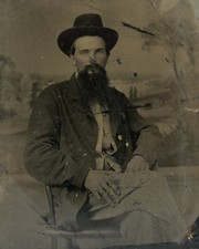 FOTO DE BOTONES DORADOS SOLDADO CONFEDERADO POSIBLE TINTE ERA GUERRA CIVIL INDIANA