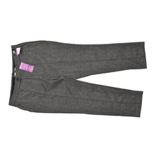 Lee Women's Ultra Soft Waistband Mid Rise Straight Leg Pants Black Grey 18 NEW