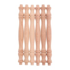 6 Pcs Wooden Unfinished for Furniture Crafts Staircase and Deck Railing