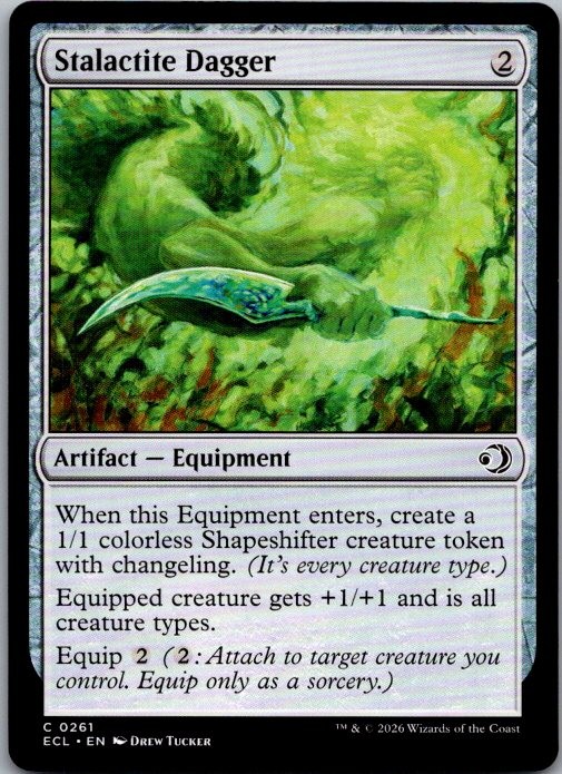 Stalactite Dagger 261 Common Lorwyn Eclipsed Magic: The Gathering Near Mint