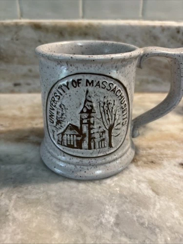 University of Massachusetts Stoneware 10 oz. Mug, Onion River Pottery UMass