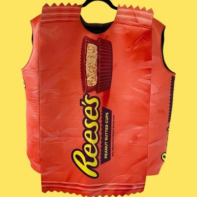 Reese's Peanut Butter Cup Costume Rubies Adult Hersheys Orange Pullover One Size