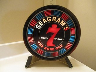 Seagram's 7 Seven Crown The Sure One Motion Light Sign 1950's/60s Works
