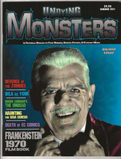 UNDYING MONSTERS # 0 HORROR FILM MAGAZINE BORIS KARLOFF DEATH OF EC COMICS