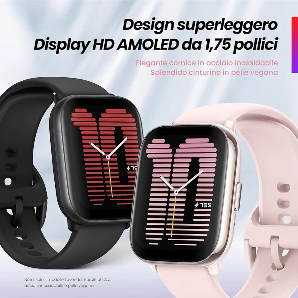 AMAZFIT Active Smartwatch AMOLED GPS Ultra battery Cardio Impermeabile Black - Immagine 4 di 4