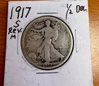 1917-S 50C Walking Liberty Half Dollar - San Francisco - Reverse Mintmark
