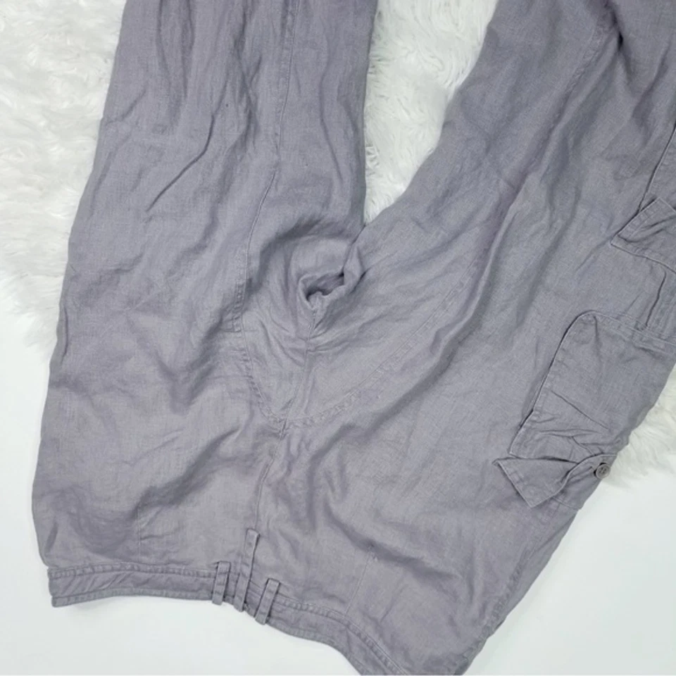 Newport News linen cargo pants size 14 beige - Image 2 of 4