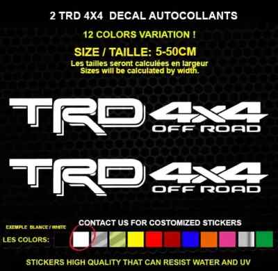 2 trd 4x4 sticker Genuine decal sticker WATERPROOF STICKERS | eBay