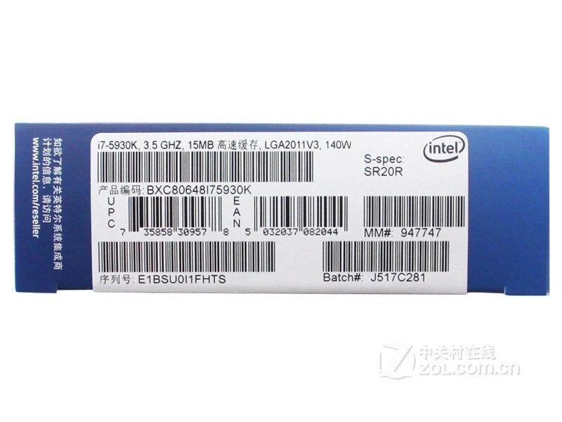 NEW Intel Core i7-5930K SR20R 3.50GHz 6-Core LGA 2011-3 CPU Processor IN BOX - Image 2 of 3