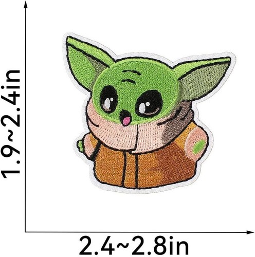 9pcs Cartoon Baby Yoda Iron On Embroidery Patch Sew On/Iron On DIY Accessories - Picture 4 of 5