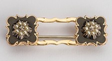 BROCHE OR PERLES FINES et