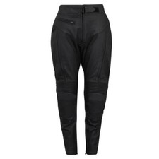 Spada Everider Ladies Leather Motorcycle Trousers Black Cruiser Motorbike Jeans