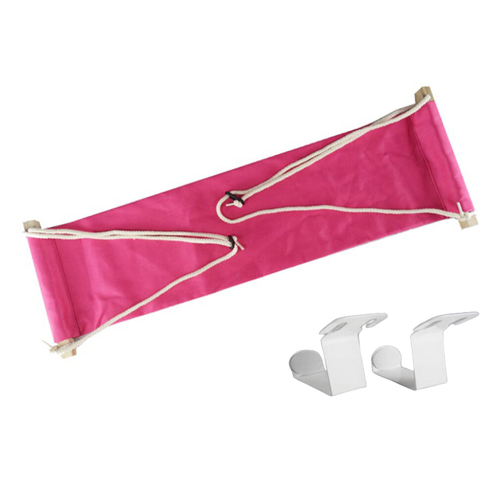 Polyester Foot Hammock Foldable Hanging Foot Rest for Home Office (Pink