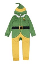 Elf Holiday Christmas Little Boys Fleece Zip Up Cosplay Pajama Hood Size 6 45