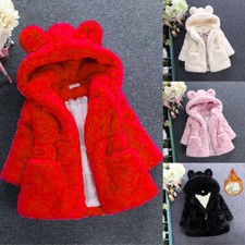 Jacket Princess Outwear Plush Fur Winter Toddler Hooded Coat Baby Kid Girl Warm