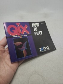 Very Clean Qix nes manual Nintendo Taito 
