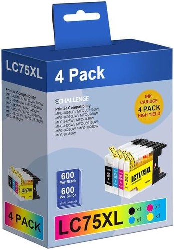 4x LC79 Ink Cartridge replacement for Brother LC75 J280W J425W J825DW ...